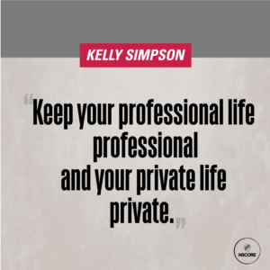 Keep your professional life professional and your private life private.