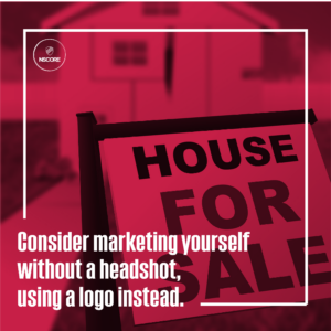 Consider marketing yourself without a headshot, using a logo instead.